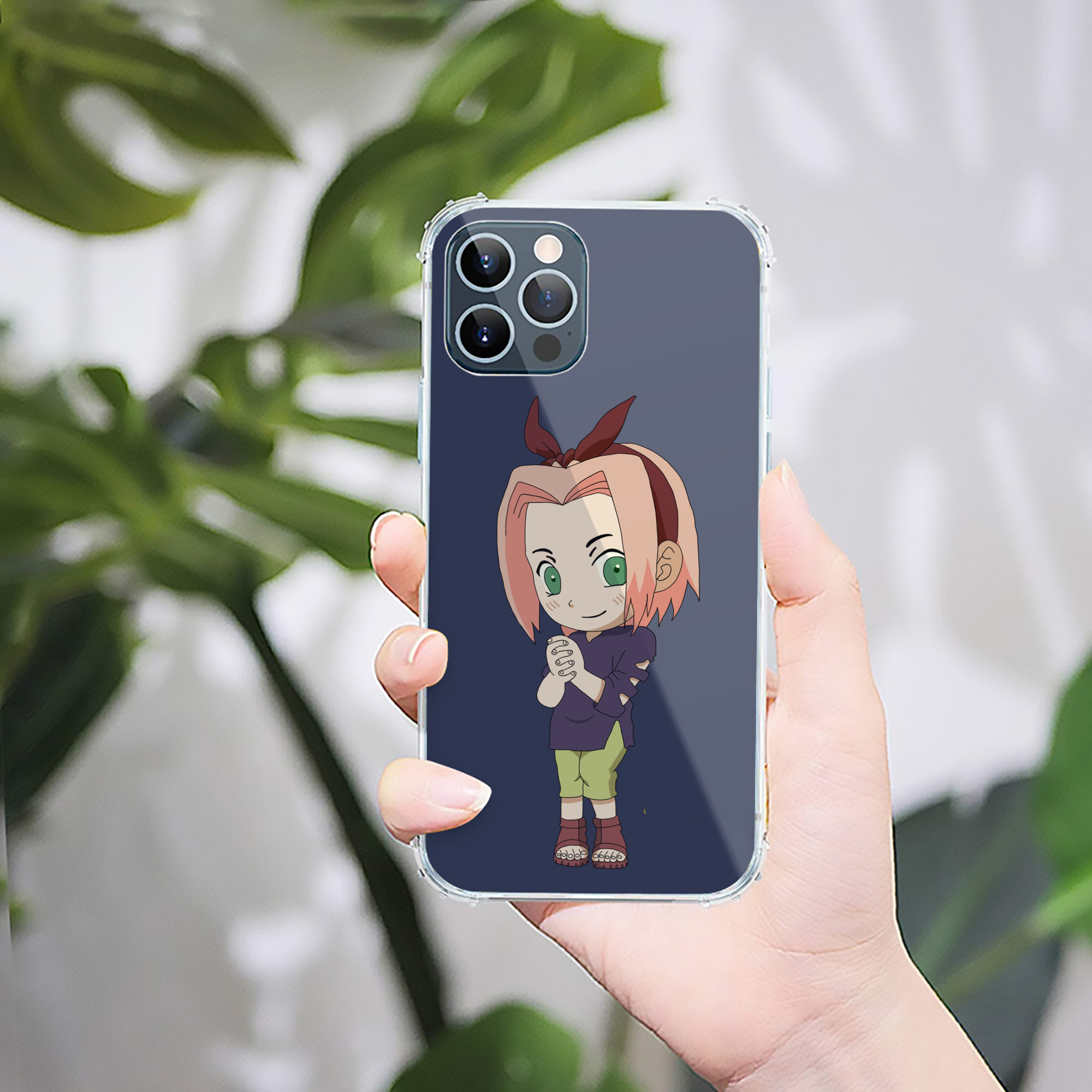 （画像用） NARUTO -ナルト- 春野サクラ Haruno Sakura 【iPhone 12シリーズ対応】透明スマホケース（クリアソフトケース）